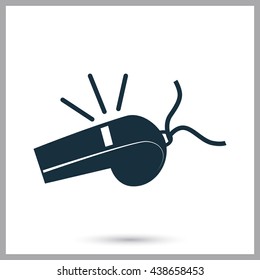 Referee whistle icon on the background