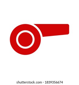 Referee whistle icon. Whistle vector flat sign design. vector illustration