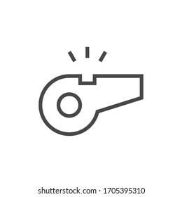 referee whistle icon vector illustration flat