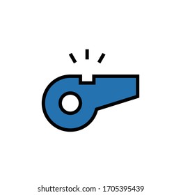 referee whistle icon vector illustration flat