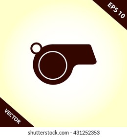 referee whistle icon. referee whistle vector illustration