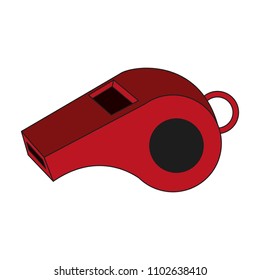Referee whistle isolated