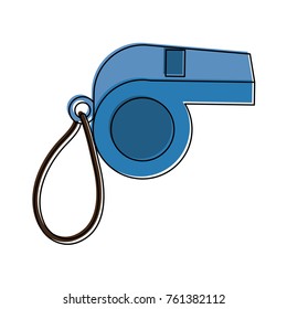 Referee whistle isolated