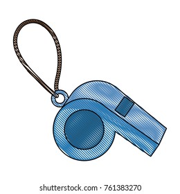 Referee whistle isolated