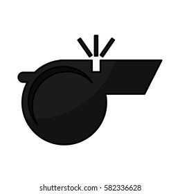 referee whistle isolated icon