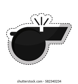referee whistle isolated icon