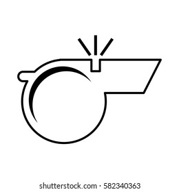 referee whistle isolated icon