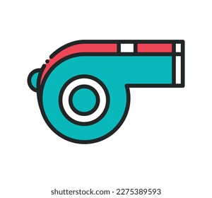 Schiedsrichter-Pfeife einzeln auf Symbol-Design