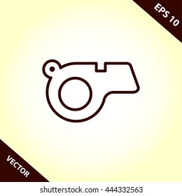 referee whistle line icon