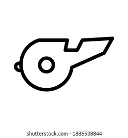 Referee whistle line icon. Simple illustration mobile concept and web design. Vector illustration can be used for topics like sport, entertainment, ball games. Design template vector