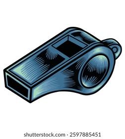 Referee's whistle icon vector illustration