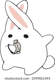 The referee's whistle, a round little rabbit.