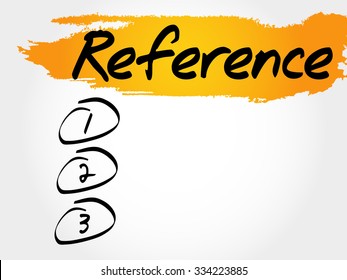 Reference blank list, business concept