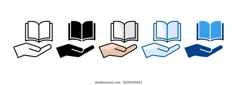 Conjunto de Ícones do Livro de Referência - Coleção de Vários Estilos