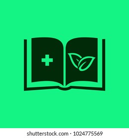 the reference book of medicines. medicinal plants. vector icon