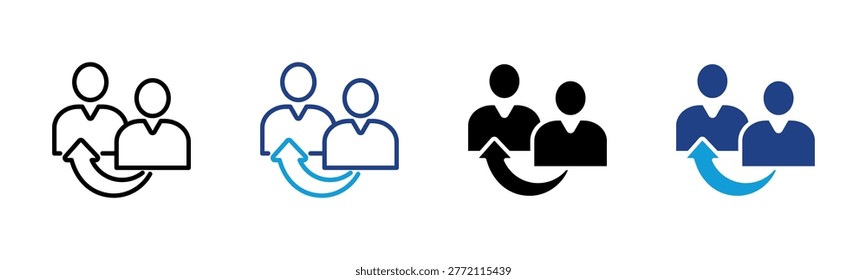 Reference Contacts icon collection with multiple styles