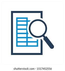 reference data and analysis icon