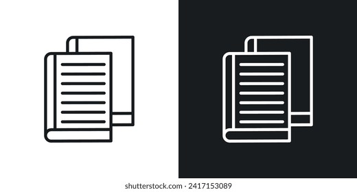 Reference data icon designed in a line style on white background.