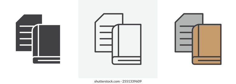 Reference data icon pack. Vector illustration. EPS10