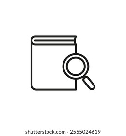 Reference data icon Symbol mark in Outline style