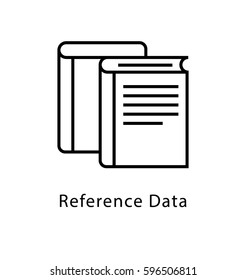 Reference Data Vector Line Icon