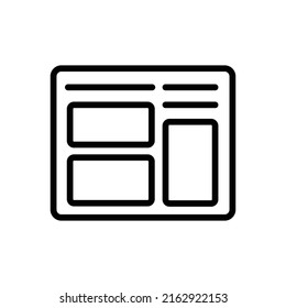 Reference Icon. Line Art Style Design Isolated On White Background