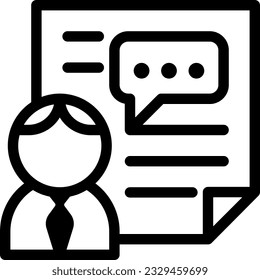 Icono de referencia con estilo de contorno minimalista. Como parte del conjunto de iconos de la aplicación de trabajo.