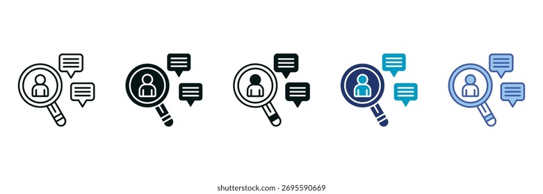 Reference Icon Set Consisting of Multiple Styles Vector Illustration