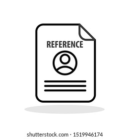 Reference icon in trendy flat style. Recommendation symbol for your web site design, logo, app, UI Vector EPS 10. 