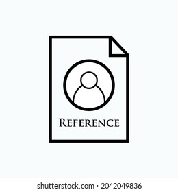 Reference Icon. Trust, Recommended Person Symbol  - Vector.