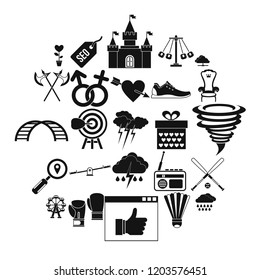 Reference icons set. Simple set of 25 reference vector icons for web isolated on white background