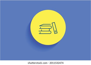 Reference materials icon vector dsign