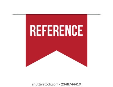 reference red vector banner illustration isolated on white background