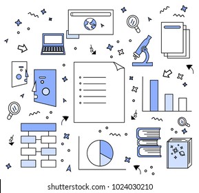 Reference sources for academic paper illustration. Primary and secondary sources. Empirical and analytical knowledge. Books, online sources, magazines, diagrams, statistics, tables, microscope 