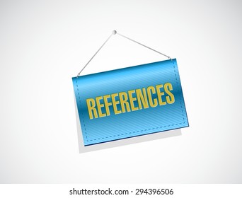 references hanging sign concept illustration design graphic