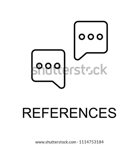 references line icon. Element of human resources signs with name for mobile concept and web apps. Thin line references line icon can be used for web and mobile on white background