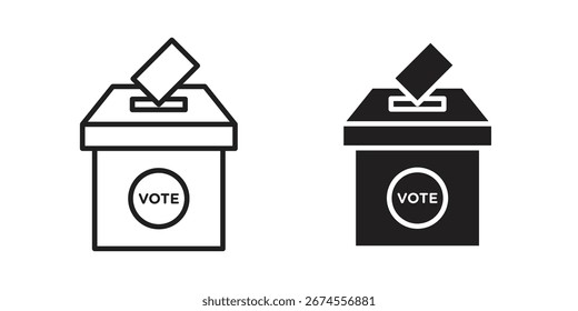 Icono de referéndum en estilo de moda plano y forro para diseños App ui