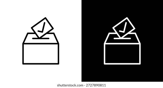 Referendum icon. Isolated object on a black and white background.