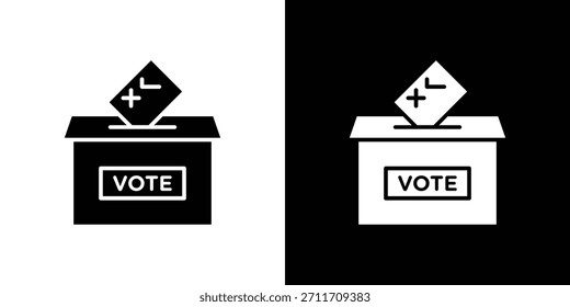 Ícone de Referendo Definir coleção. Silhueta vetorial.