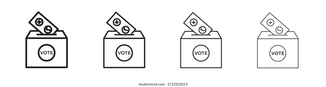 Referendum icon set, Illustration, Black