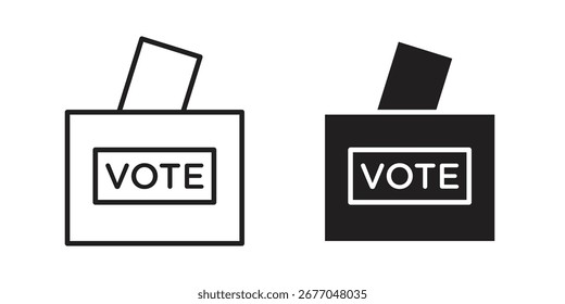 Referendum icon set line art and glyph design. Eps10