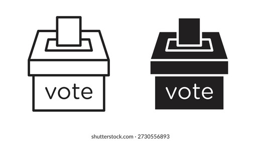 Referendum icon set. minimal logotype web element pack.