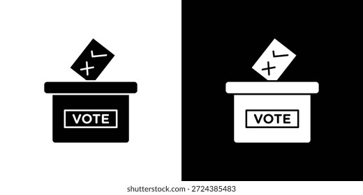 Referendum Symbol einfache flache grafische Illustrationen. Schwarz-weiße Silhouette Vektor