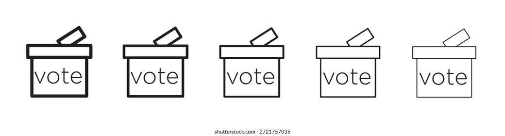 Referendum icon. Simple outline style. Graphic elements.