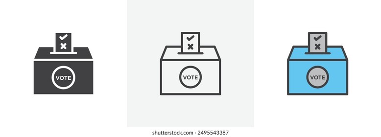 Referendum icon symbol collection on white background.