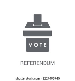 referendum icon. Trendy referendum logo concept on white background from General collection. Suitable for use on web apps, mobile apps and print media.