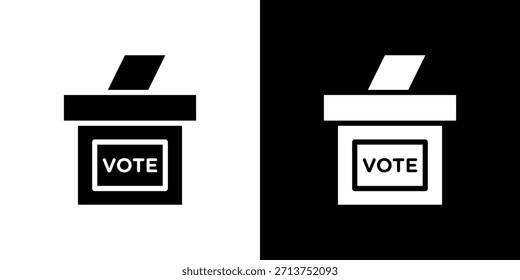 Ícone do referendo. Ilustração vetorial. Silhueta em preto