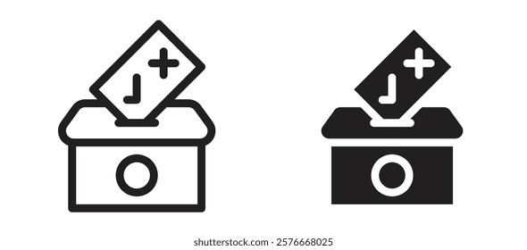 Referendum icons in outline and stroke versions