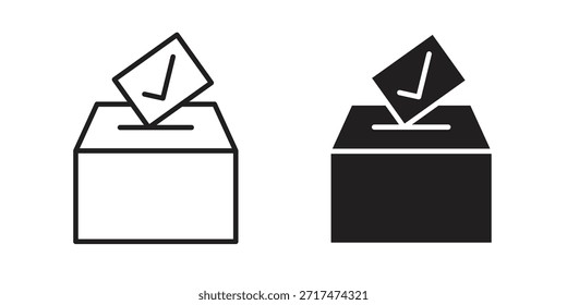 Ícones de referendo. Pixel perfeito. Ícone de contorno de vetor. Conceito de logotipo plano.