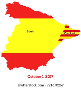 Referendum Spain - Catalonia. Vector illustration